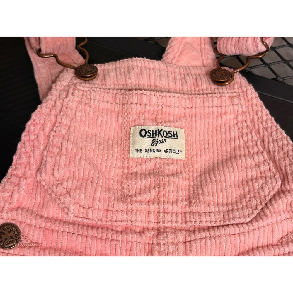 OshKosh Bgosh Pink Corduroy Overalls Baby Girls 6M